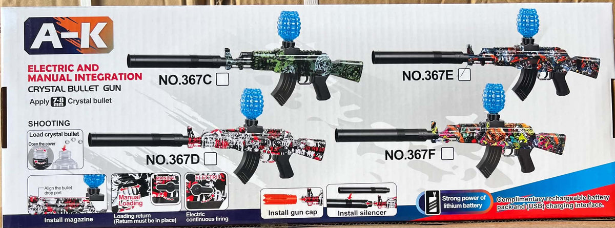 AK Electric & Manual Dual-Mode Gel Blaster Gun – Rechargeable 7-8mm Crystal Water Bullet Toy Rifle