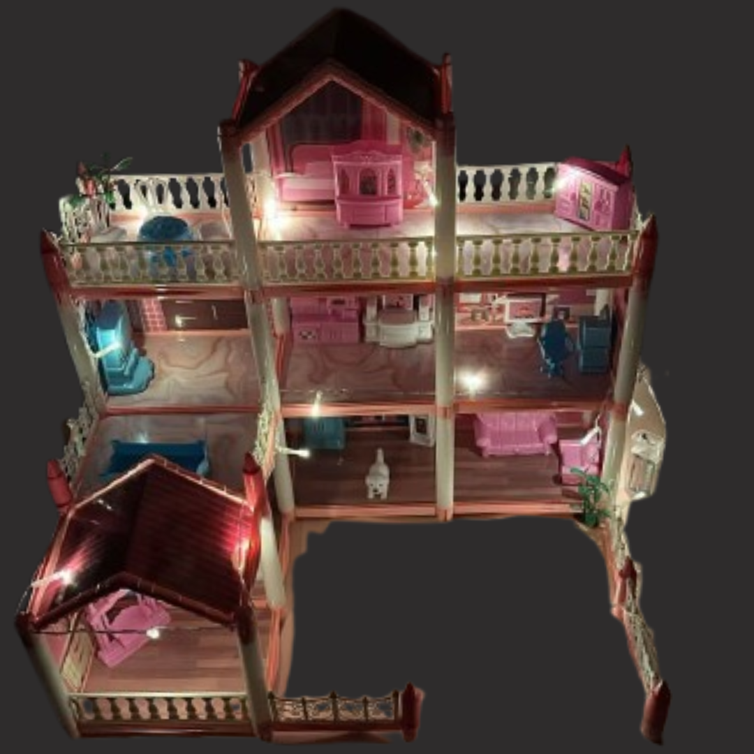 DIY Princess Dream Castle Dollhouse with Furniture | Multi-Story Assembly Villa Playset
