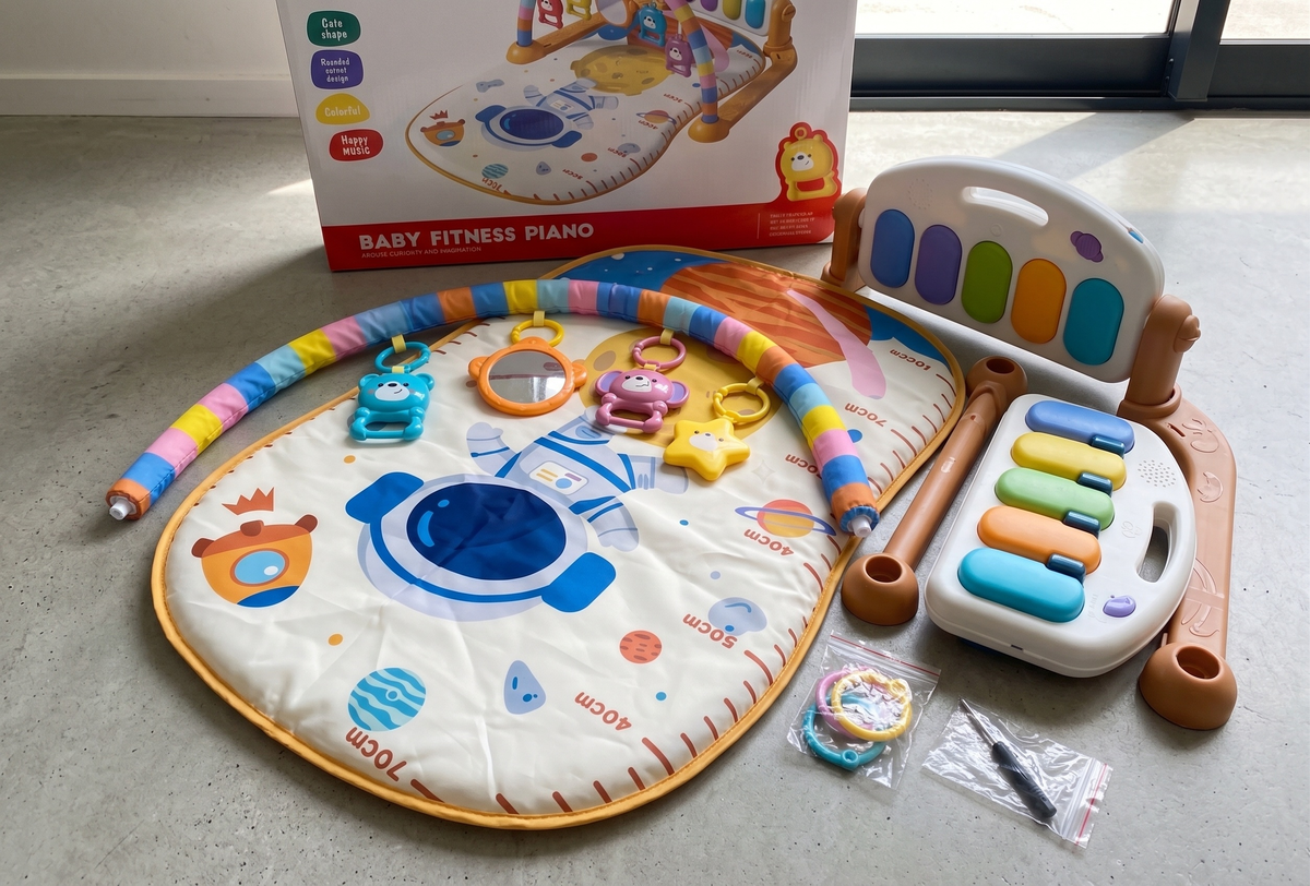 Multifunction Baby Kick & Play Piano Gym Mat – Musical Activity Playmat for Infants & Toddlers