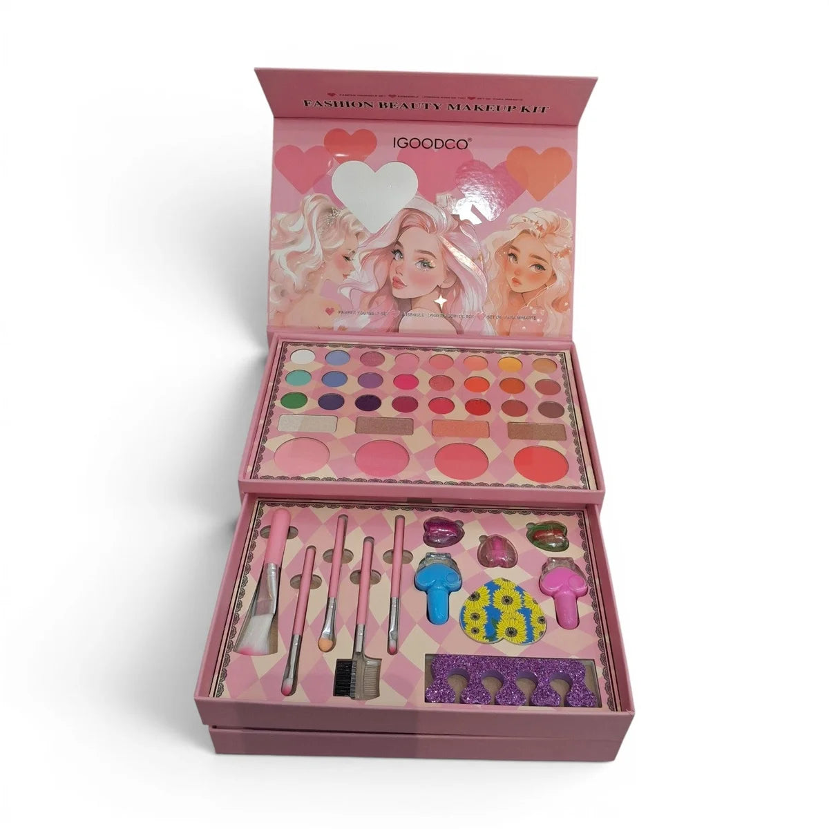 IGOODCO Fashion Beauty Makeup Kit – Multi-Drawer All-in-One Kids & Teens Cosmetic Gift Set