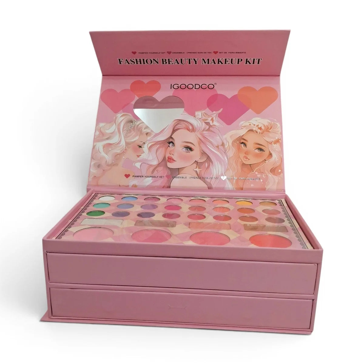 IGOODCO Fashion Beauty Makeup Kit – Multi-Drawer All-in-One Kids & Teens Cosmetic Gift Set